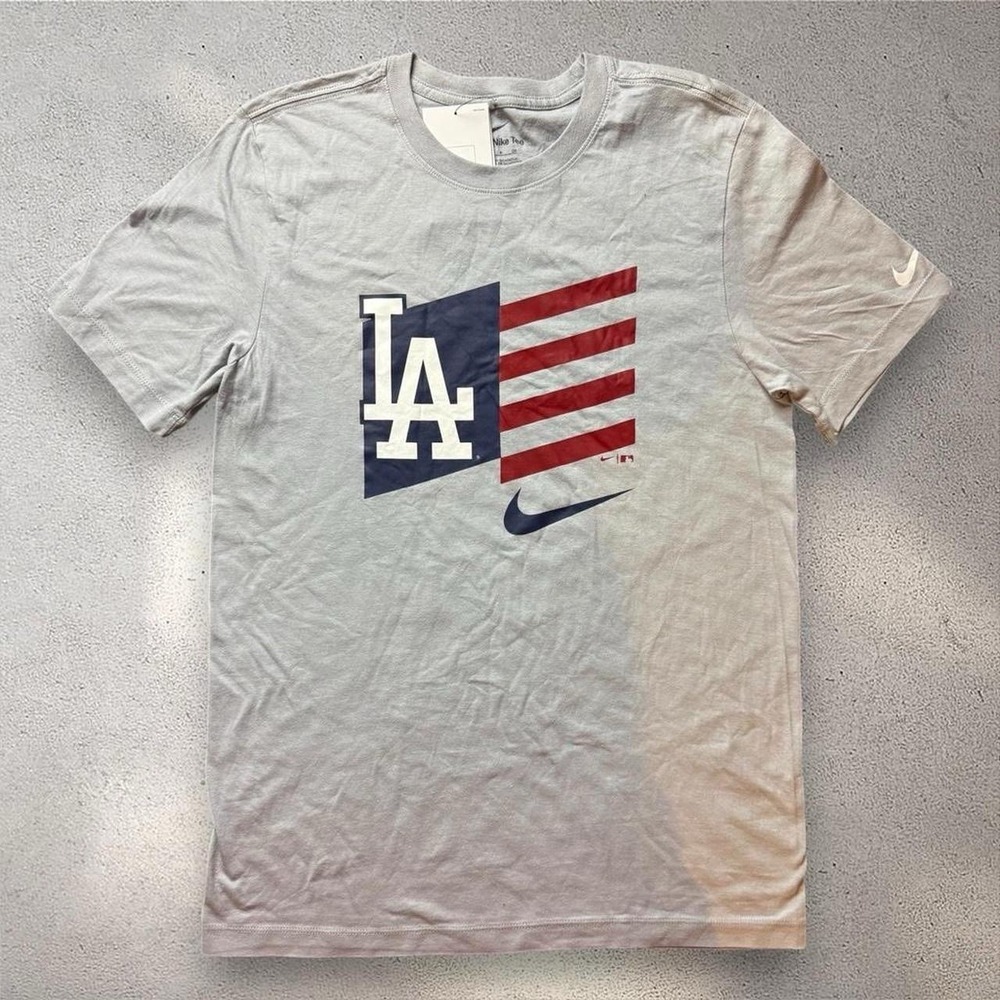 Nike LA Dodgers T Shirt Small White MLB Logo Tee BNWT Baseball Unisex‎